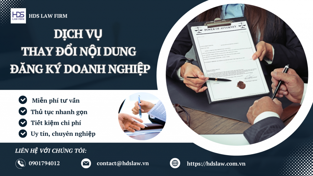 Thay đổi nội dung đăng ký doanh nghiệp