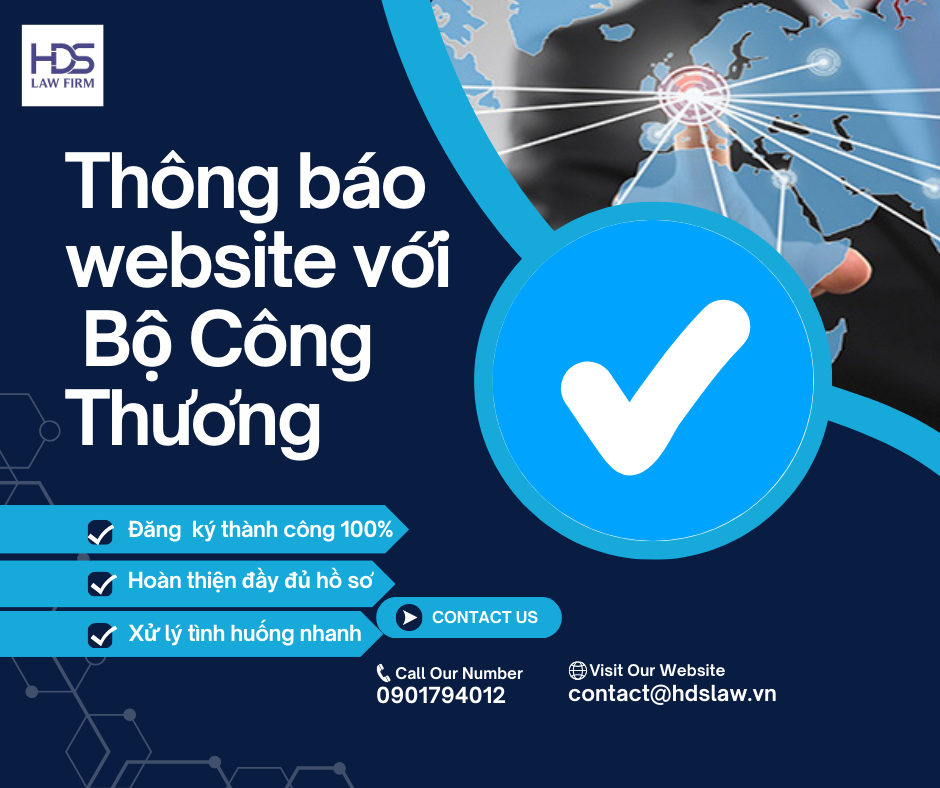 Website phải thông báo với Bộ Công Thương